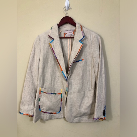 Lingua Franca embroidered blazer NWOT